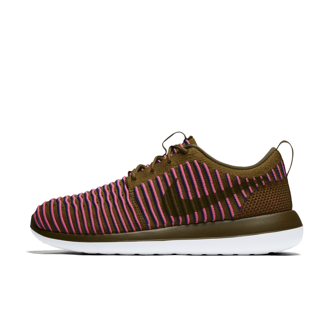 Women s Nike Roshe 2 Flyknit Olive Pink Blast Nike SNKRS