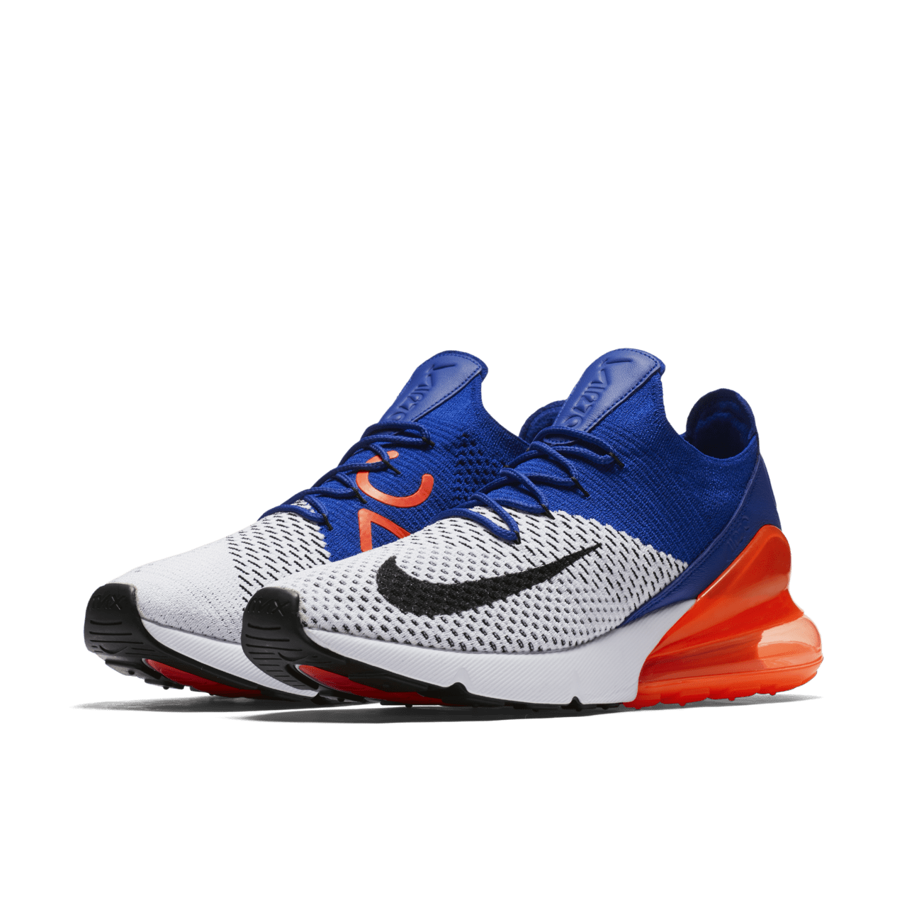 Nike air max 270 flyknit blau on sale