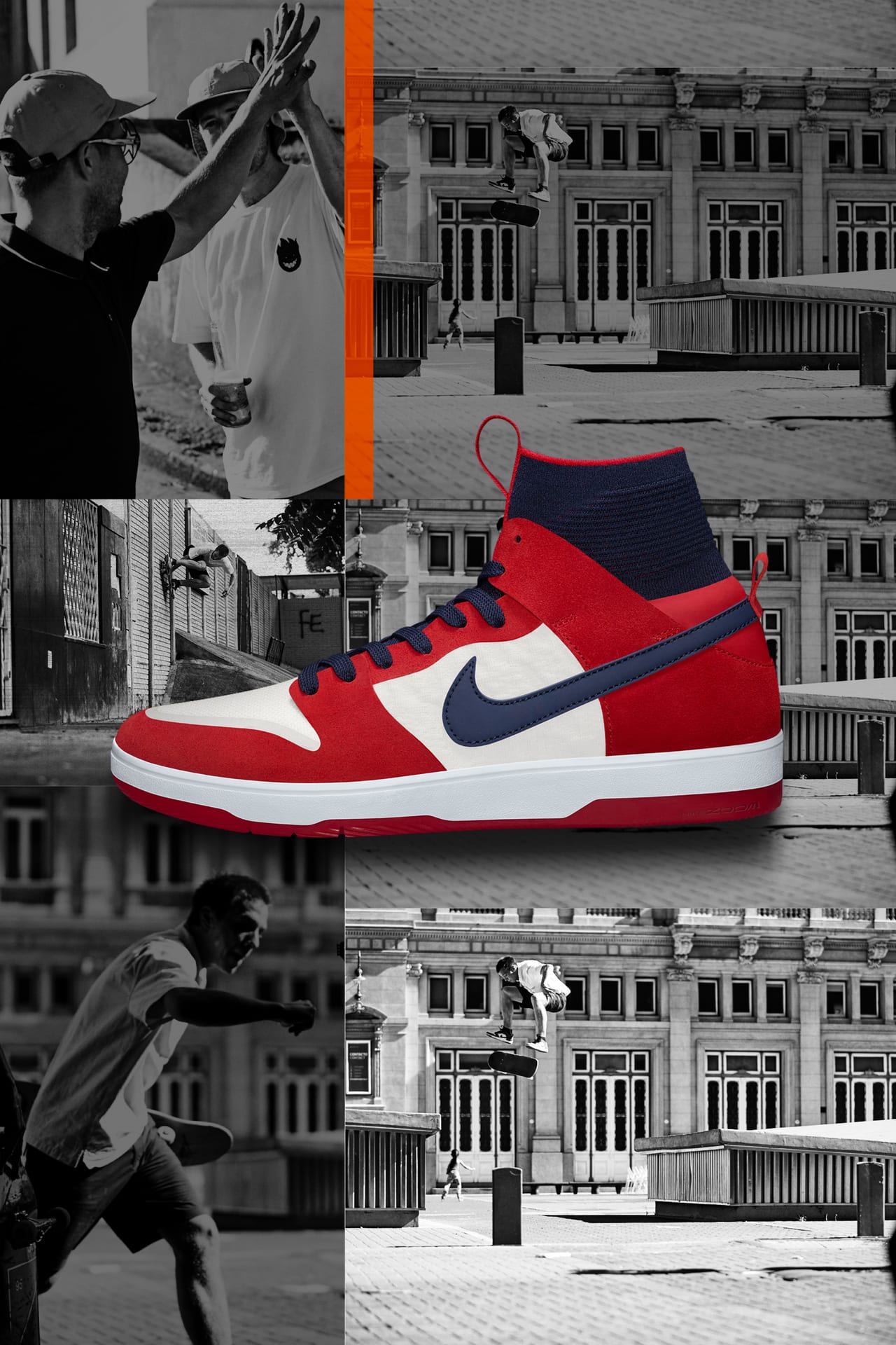 SB HIGH QS University Red College Navy Nike SNKRS