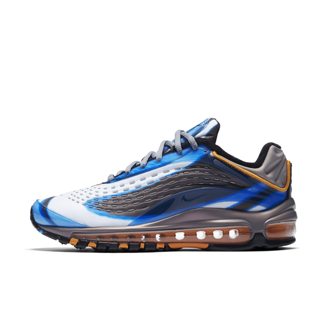 WMNS Nike Air Max Deluxe Photo Blue Wolf Grey Orange Peel Release Date. Nike SNKRS