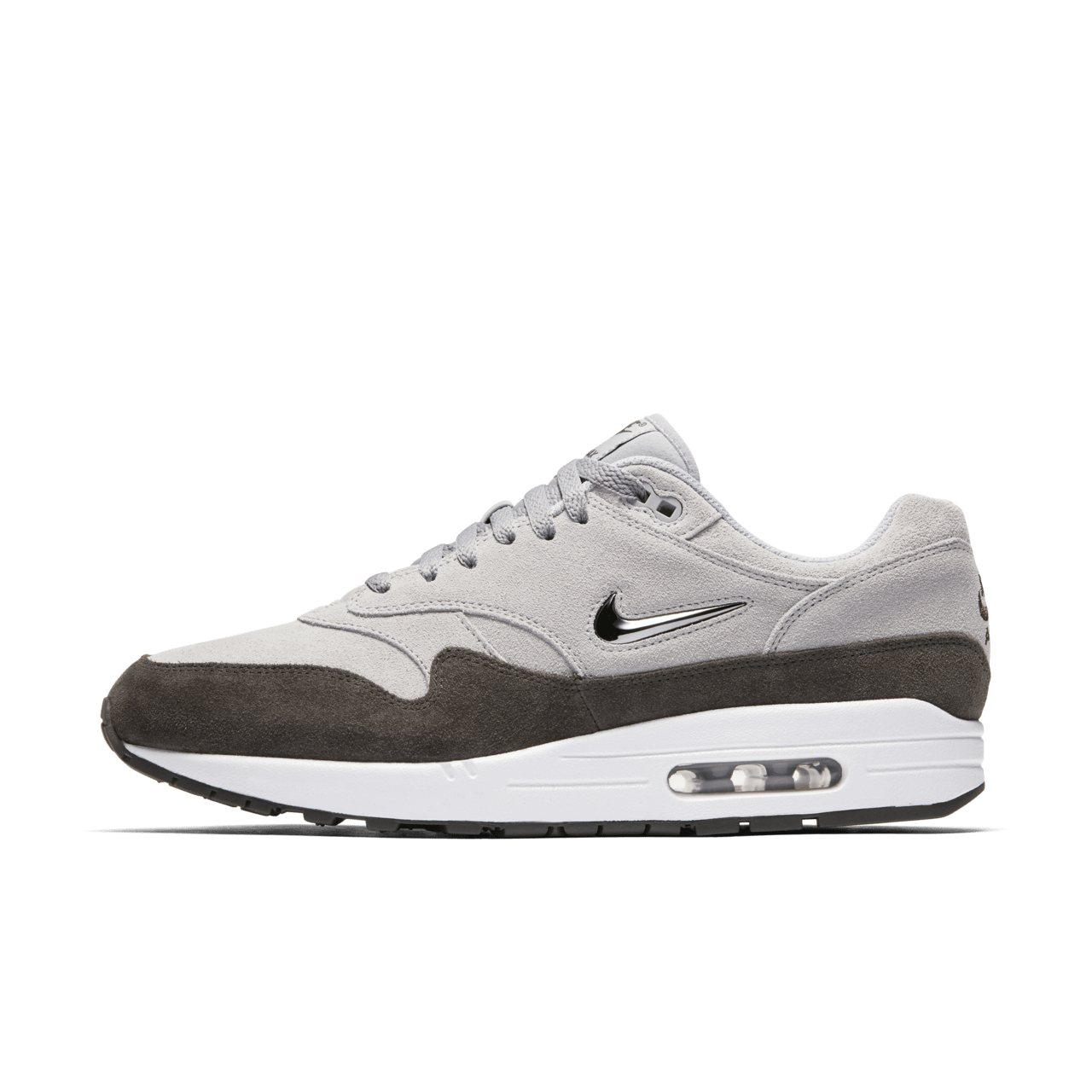 Nike air max 1 essential grey suede hotsell