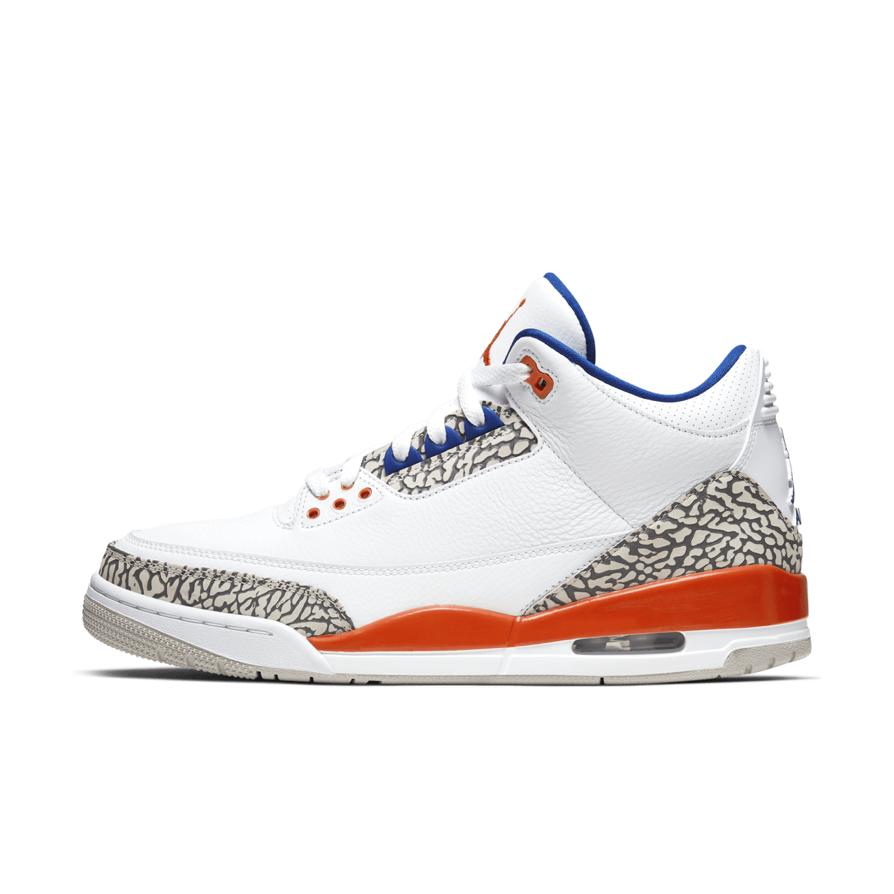 Jordan 3 blue and white best sale