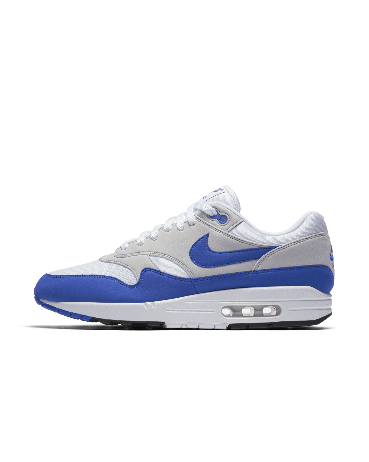 Date de sortie de la Nike Air Max 1 Anniversary White Neutral Grey Game Royal Nike SNKRS