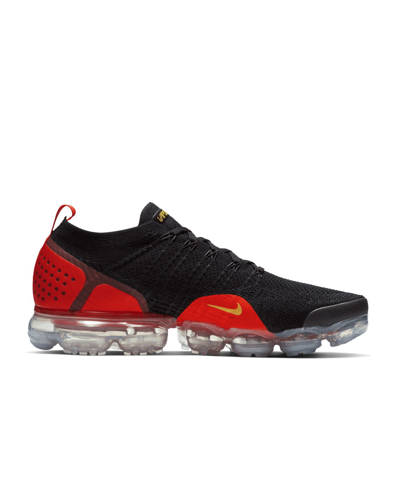 Nike vapormax flyknit black and orange on sale