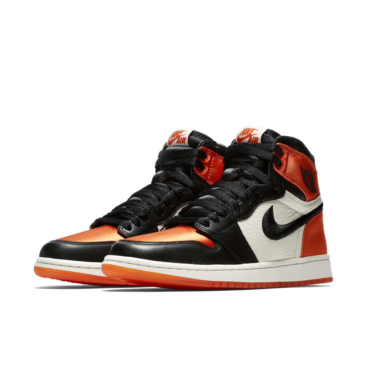 Orange satin jordan 1 on sale