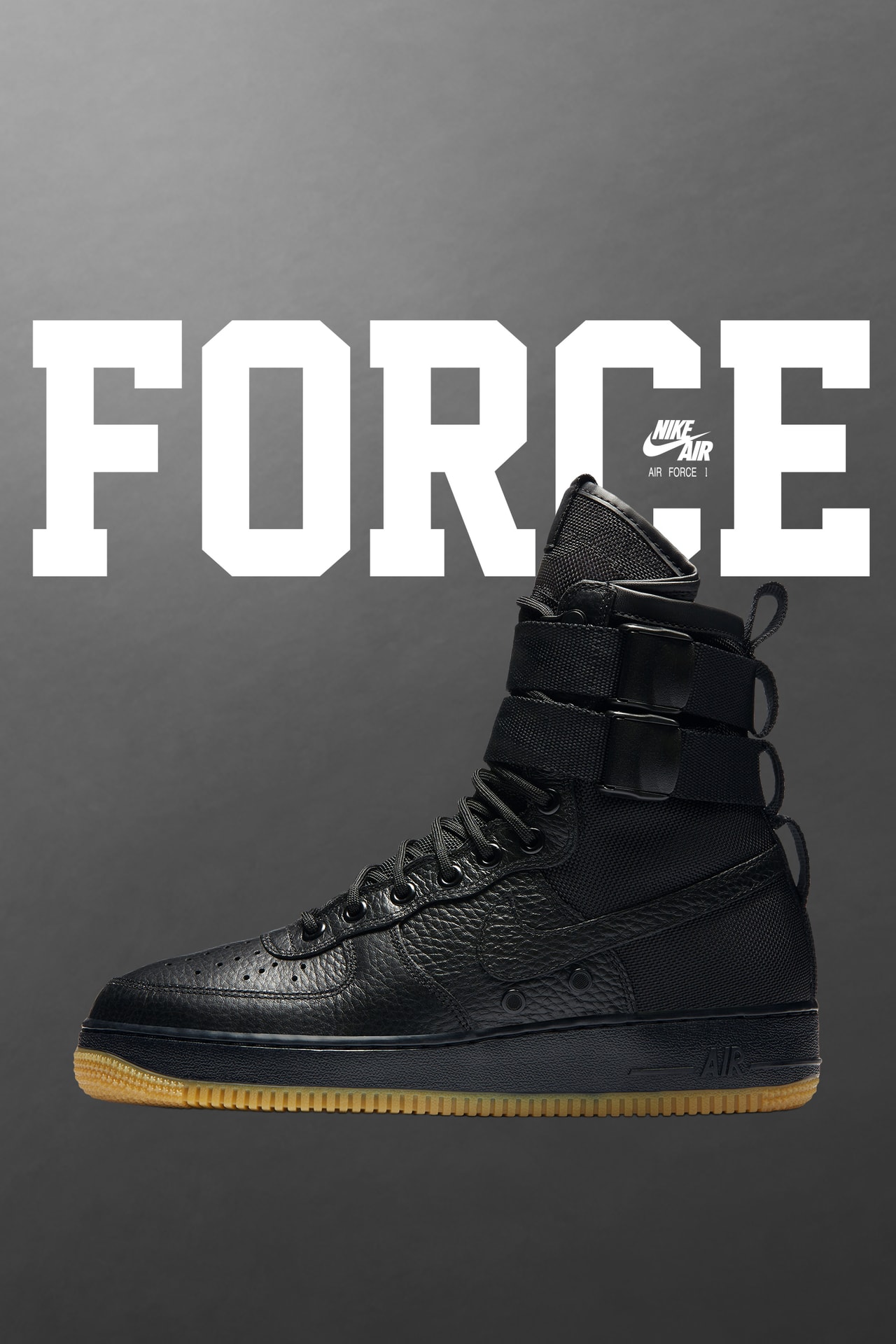 Nike SF AF1 'Black &amp; Gum'