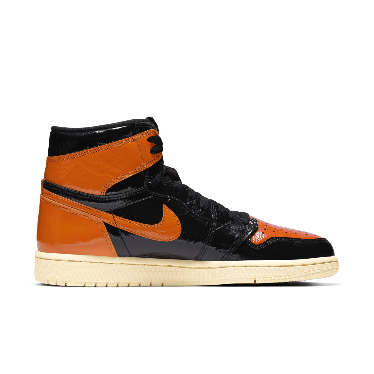 Nike high tops orange and black hotsell