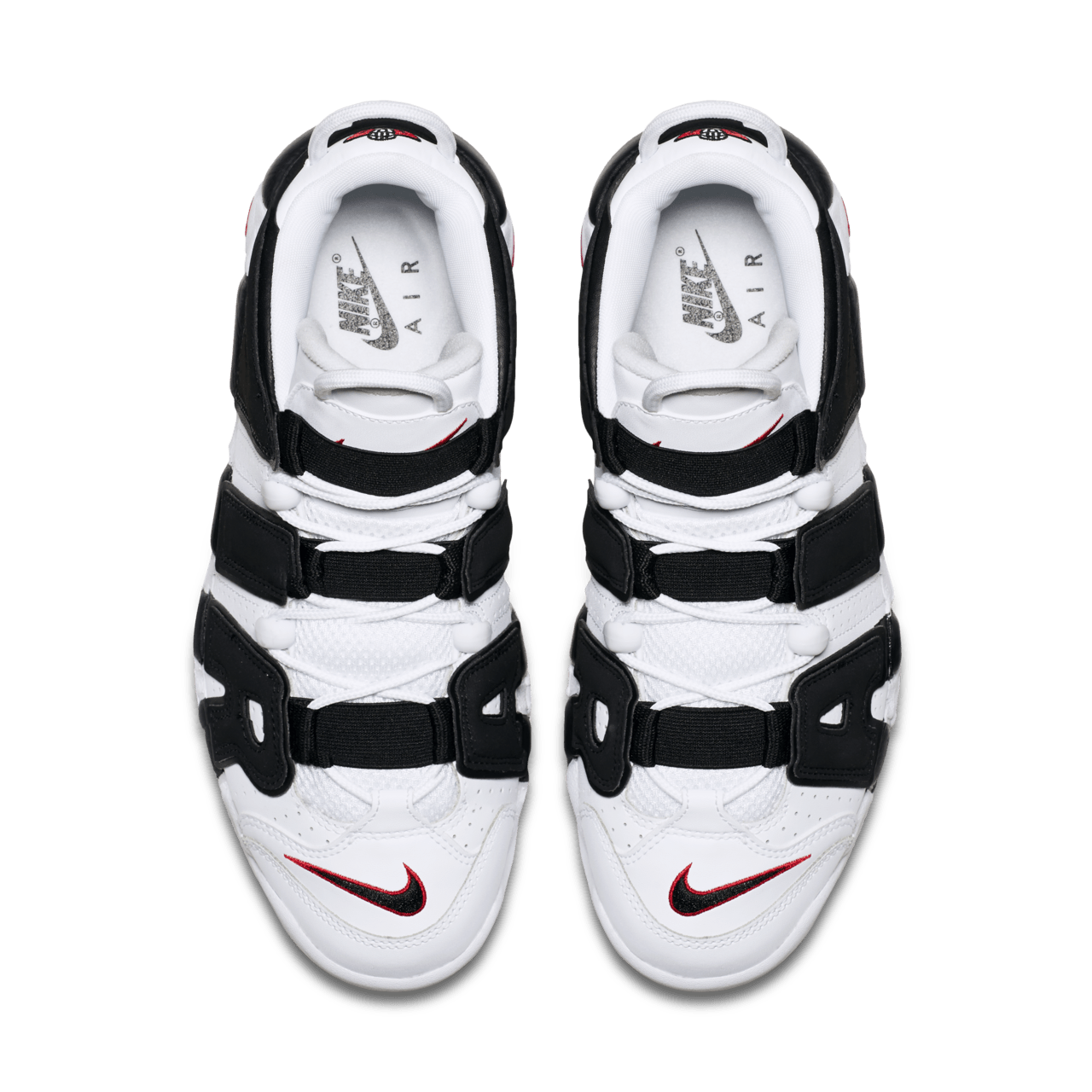 Red white and black nike uptempo on sale