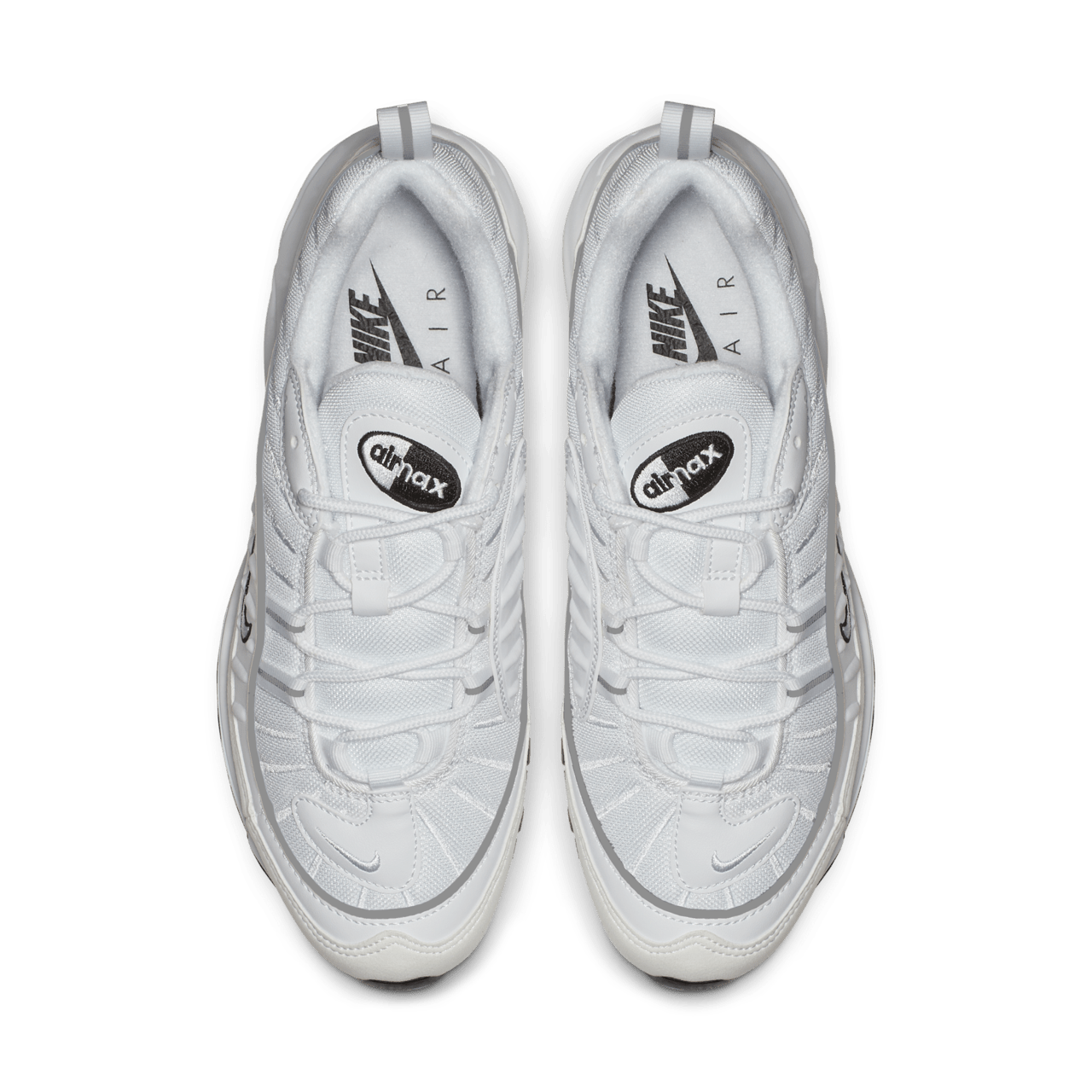 Fecha de lanzamiento de las Nike Air Max 98 White Reflective Silver para mujer. Nike SNKRS