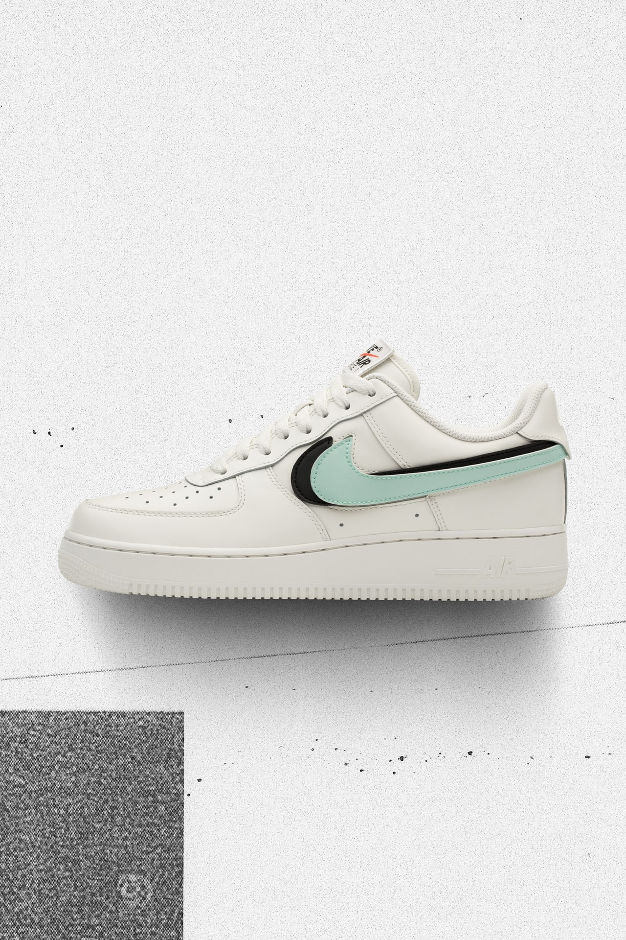 Nike air force 1 sail swoosh best sale