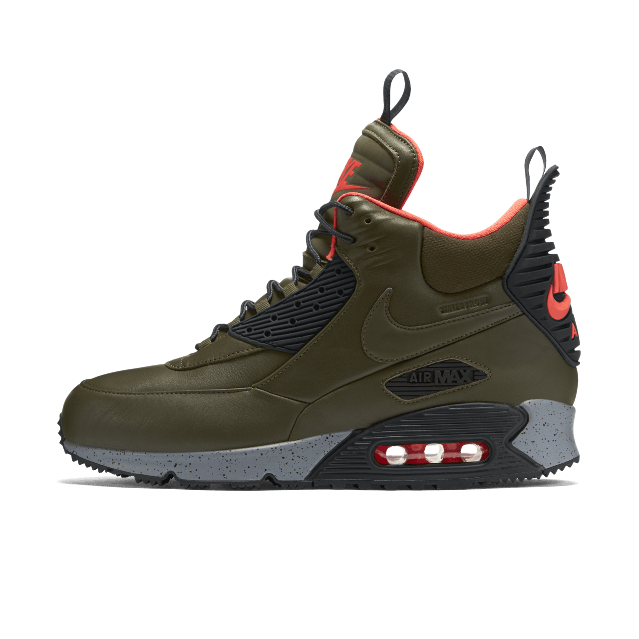 Nike Air Max 90 Sneakerboot Dark Green Bright Crimson Nike SNKRS