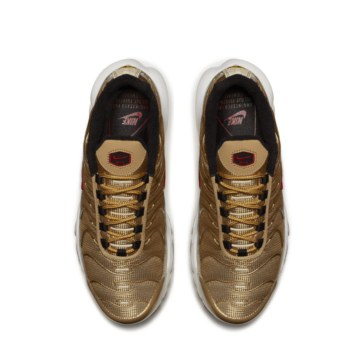 Nike air max transparent gold best sale