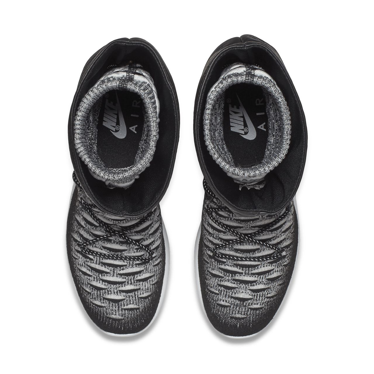 Women s Nike Roshe Two Flyknit Hi SneakerBoot Black White Release Date. Nike SNKRS