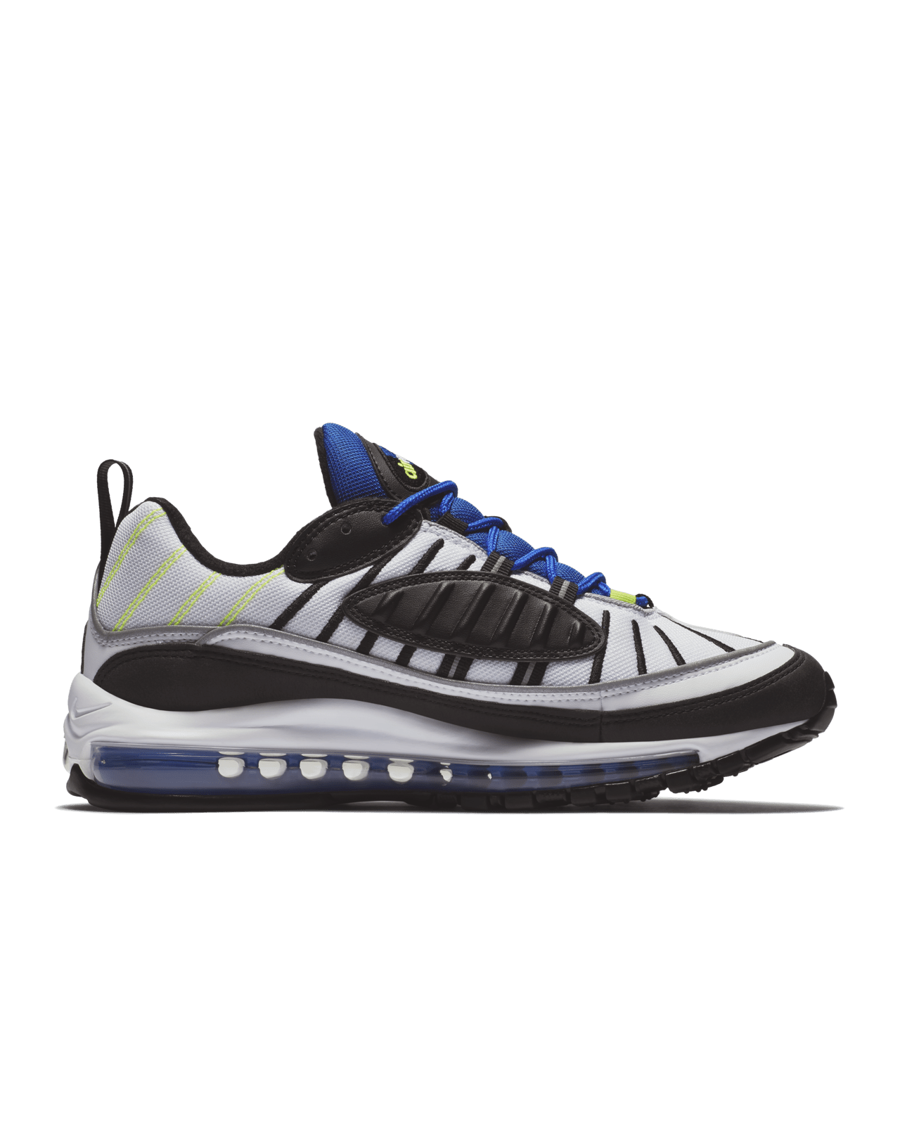 Nike Air Max 98 White Black Racer Blue Erscheinungsdatum. Nike SNKRS