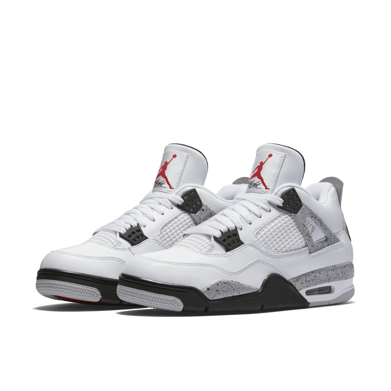 Jordan retro 4 white and grey on sale