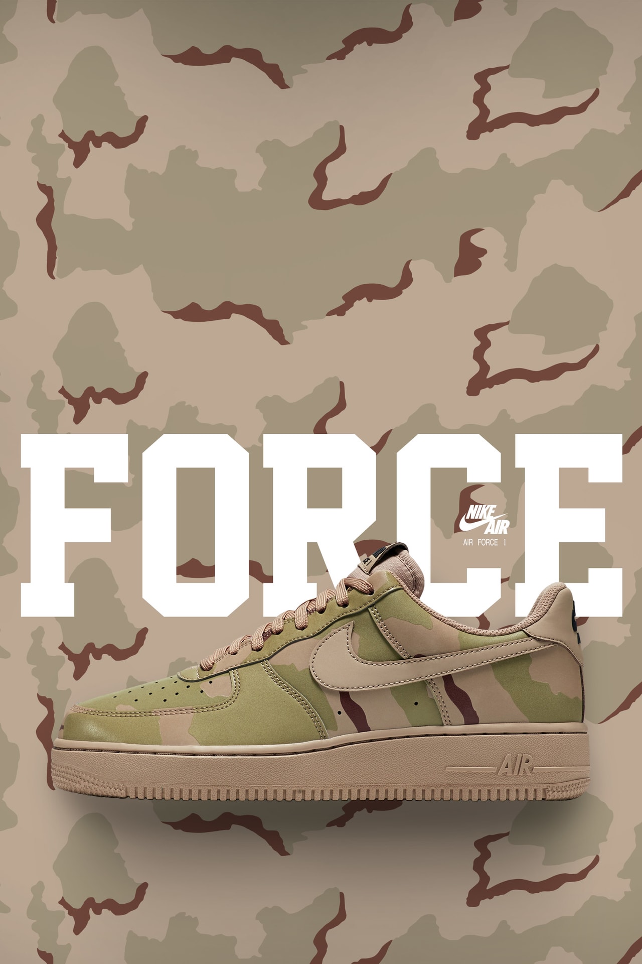 Nike Air Force 1 Low 07 Desert Camo Reflective Release Date. Nike SNKRS