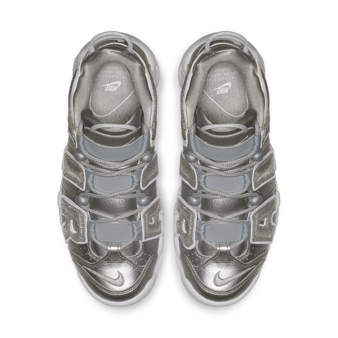 Nike air more uptempo silver hotsell