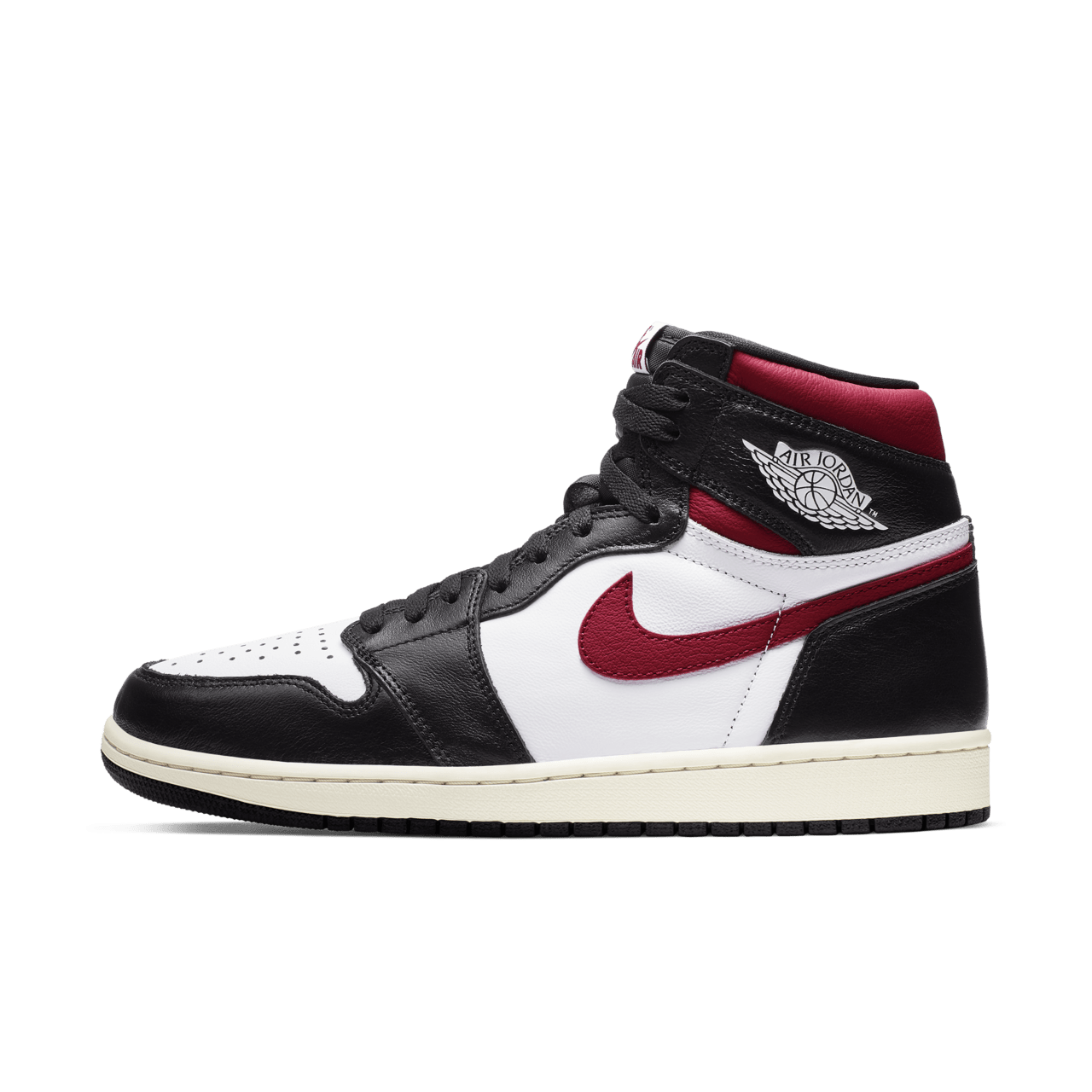 Jordan 1 high red black white on sale