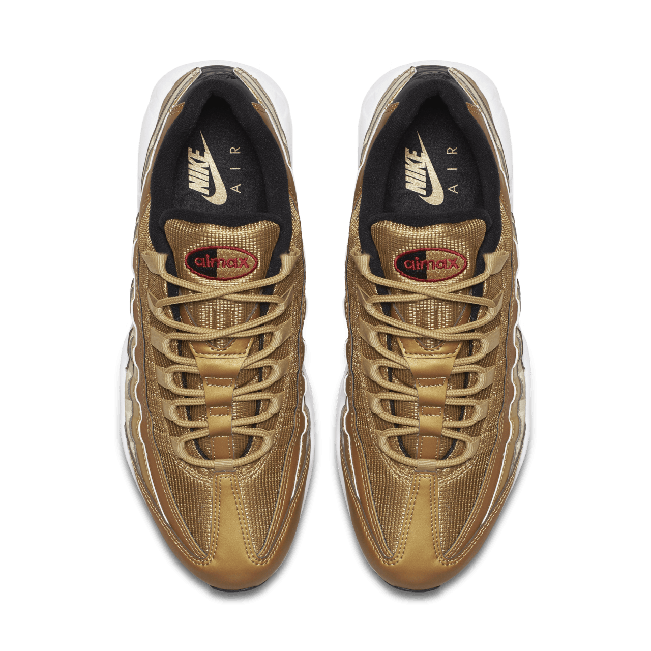 Nike 95 metallic gold best sale