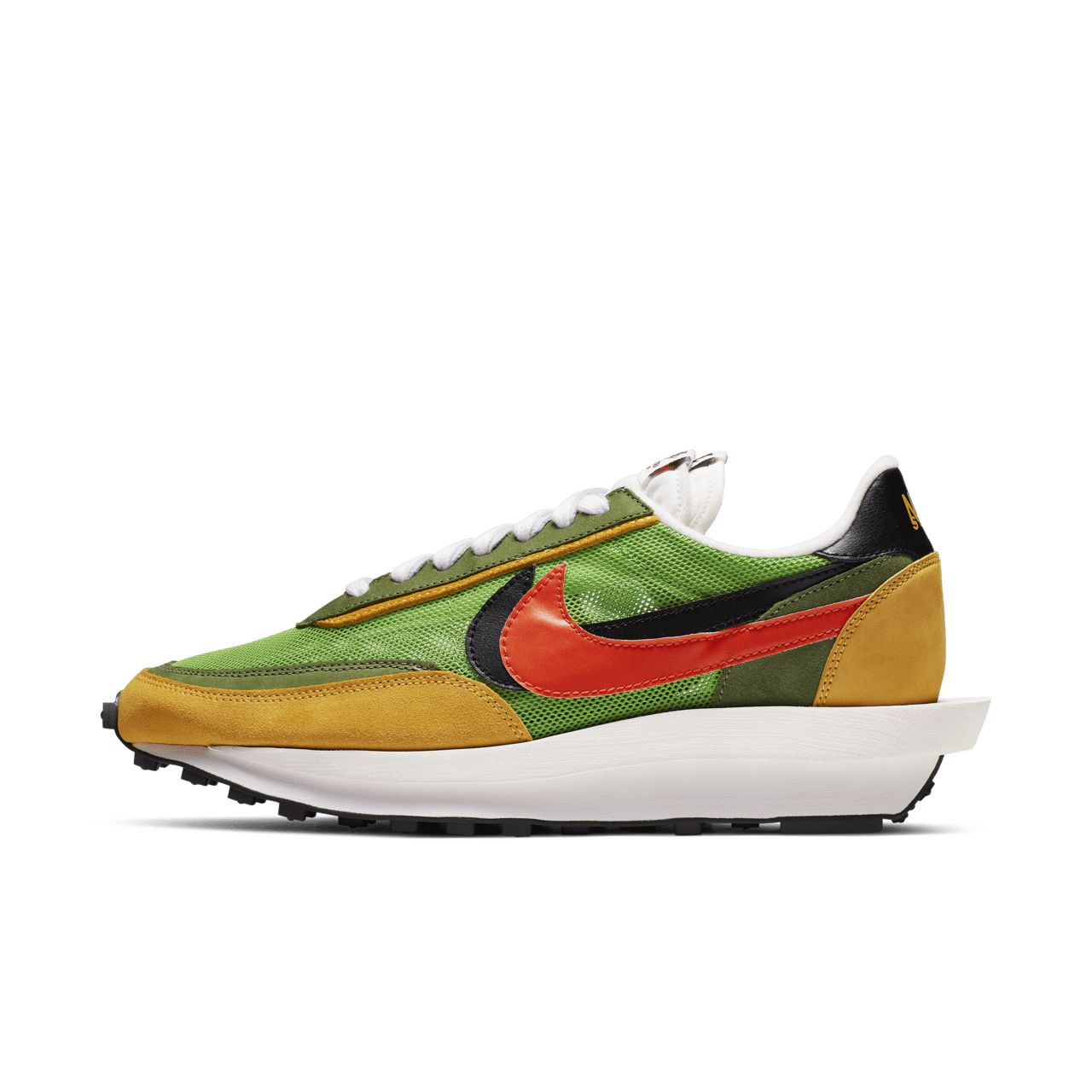 Nike LDWaffle Sacai Green Gusto Varsity Maize Safety Orange Nike SNKRS