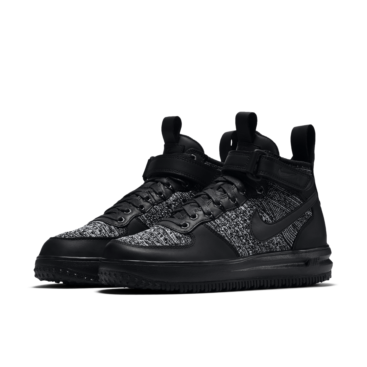 Buty damskie Nike Lunar Force 1 Flyknit Workboot Black White Data premiery. Nike SNKRS