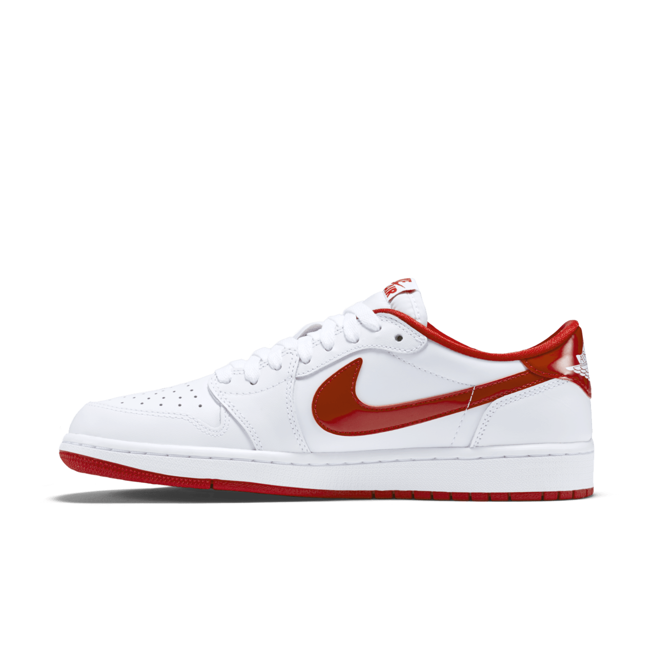 Nike air jordan 1 low red white deals