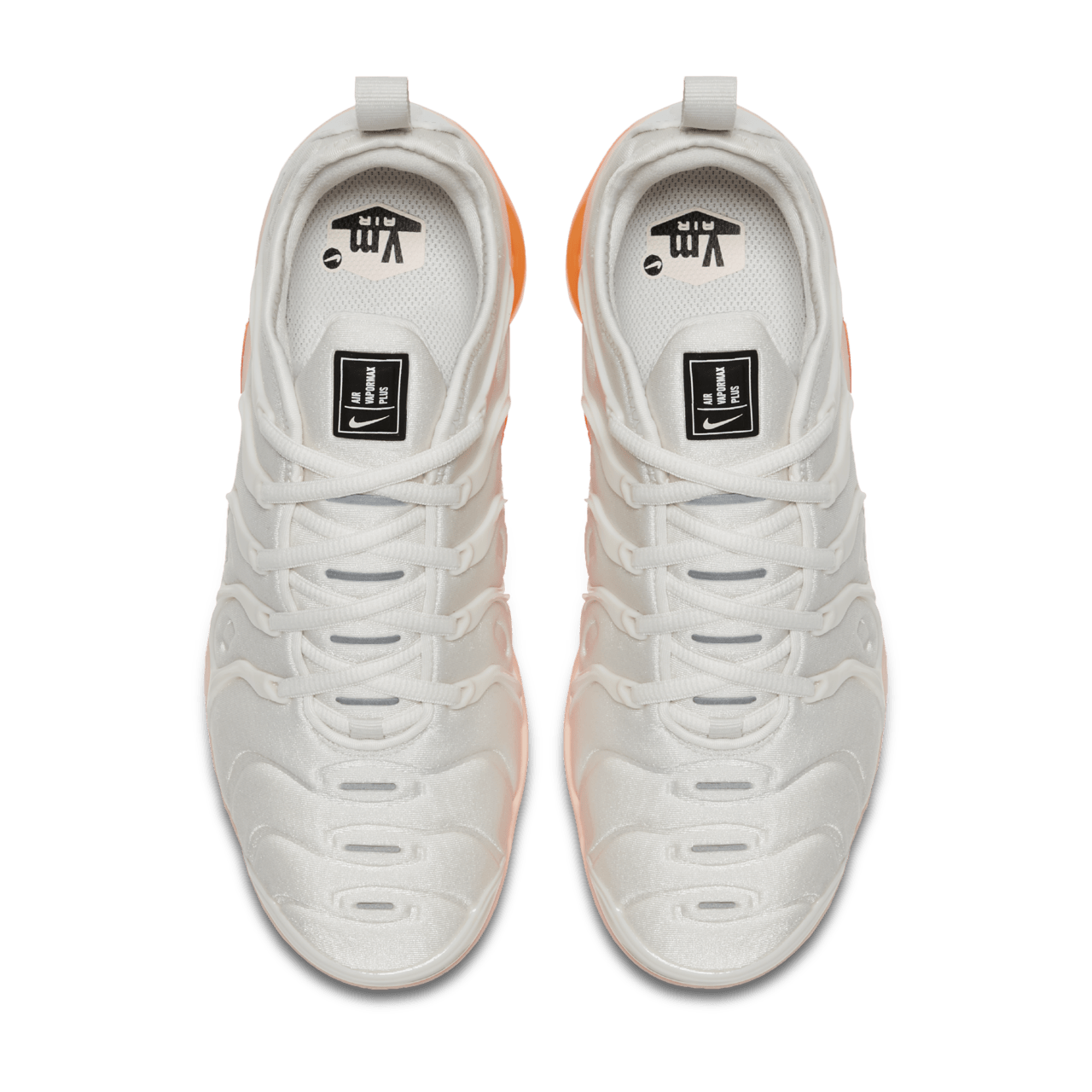 Nike air vapormax plus women's white and orange hotsell