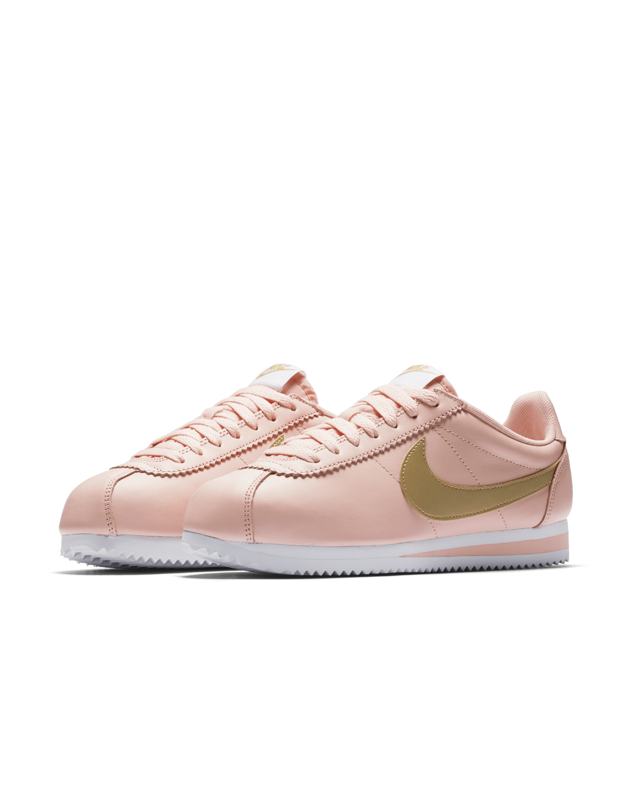 Nike cortez peach and gold hotsell