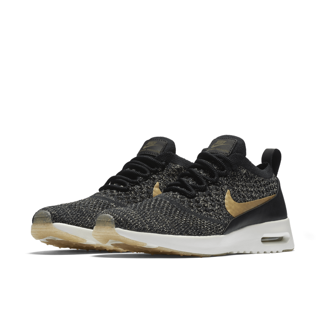 Nike air max thea black and gold on sale