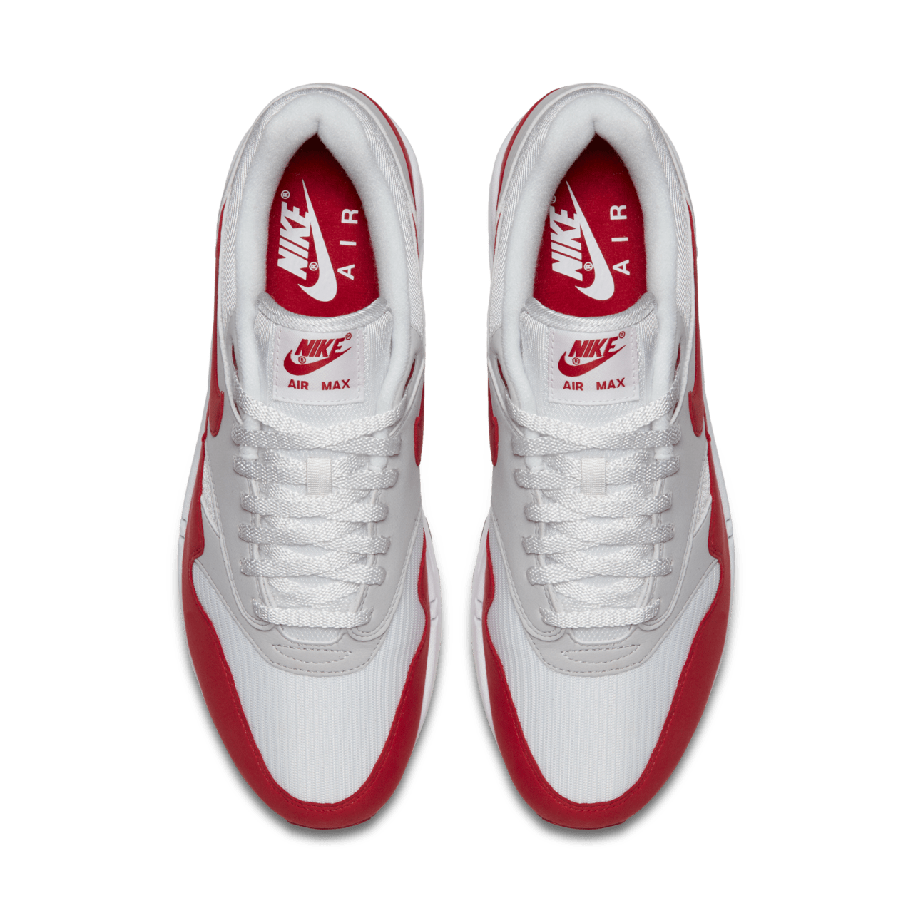 Nike air shoes red and white best sale