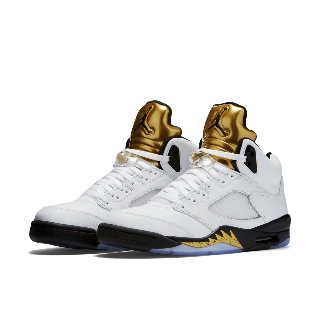 Air jordan 5 white gold on sale