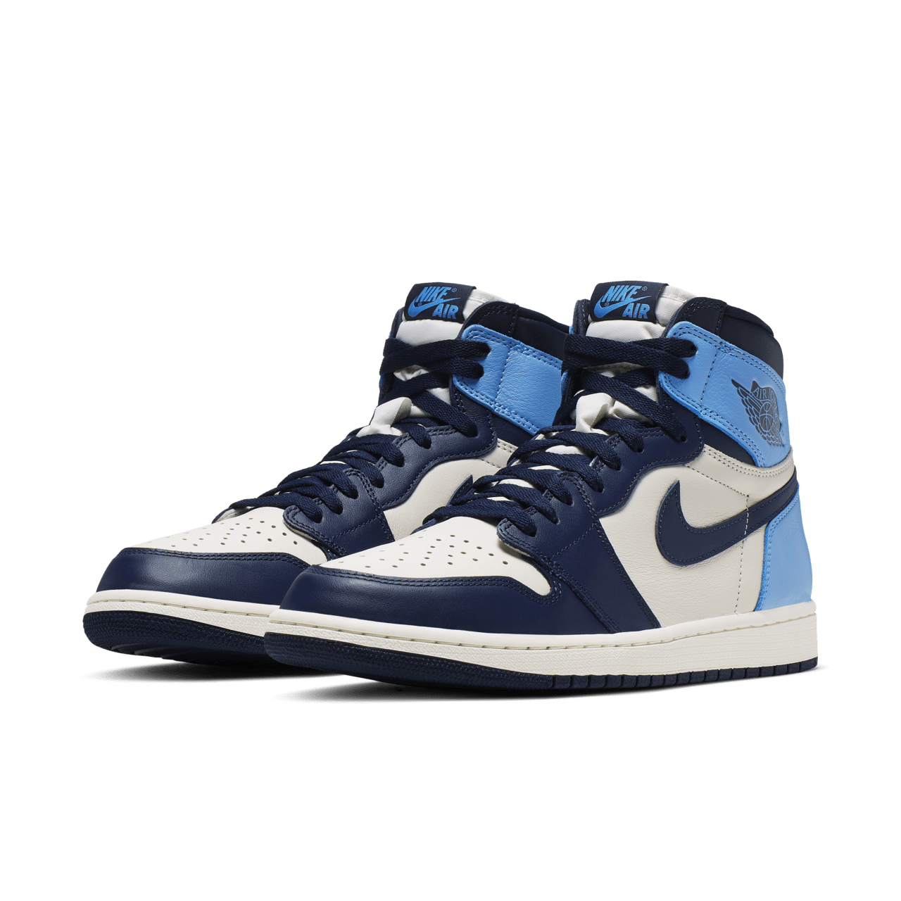 Air jordan 1 mid obsidian university blue online