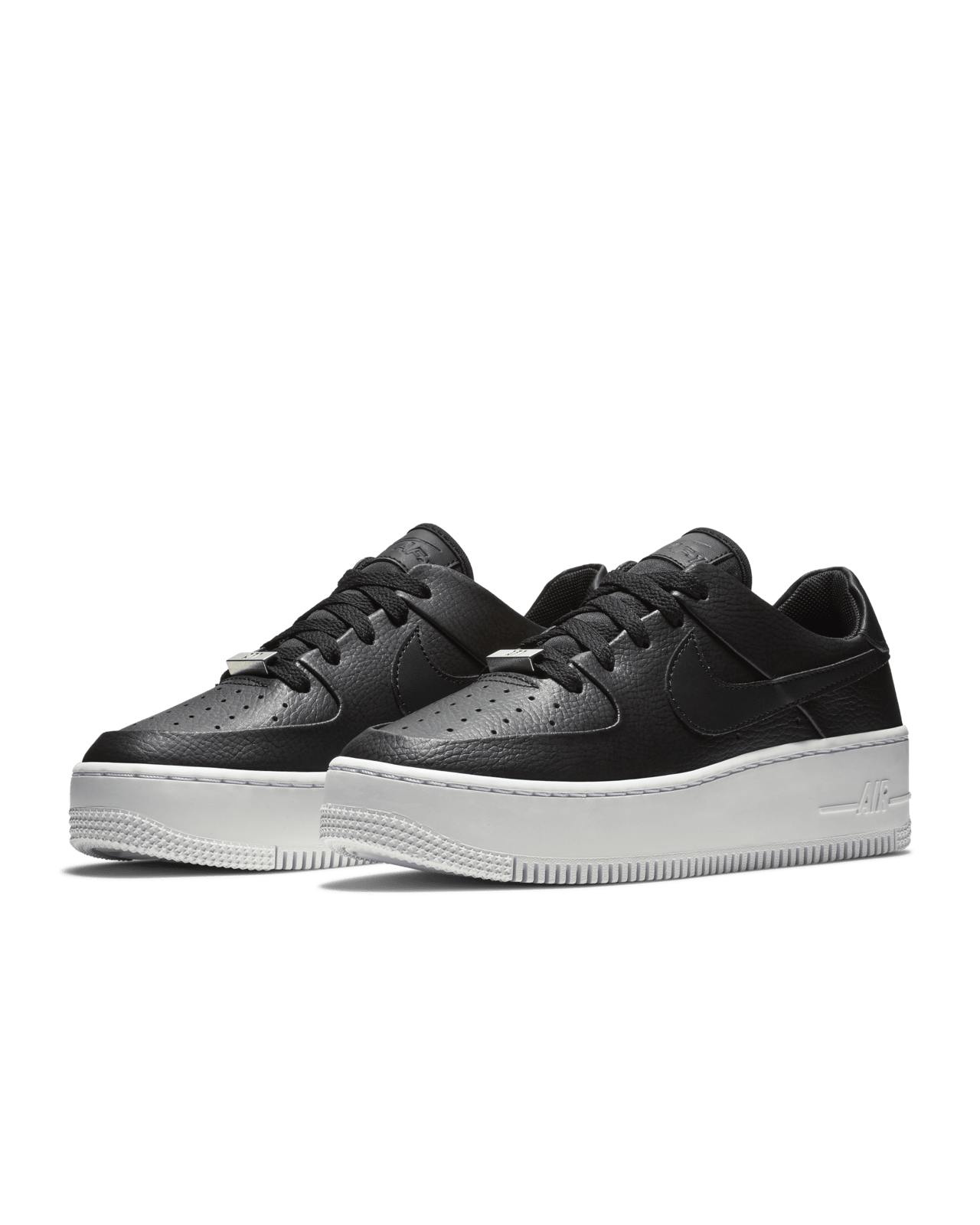 Nike black air force 1 sage trainers hotsell