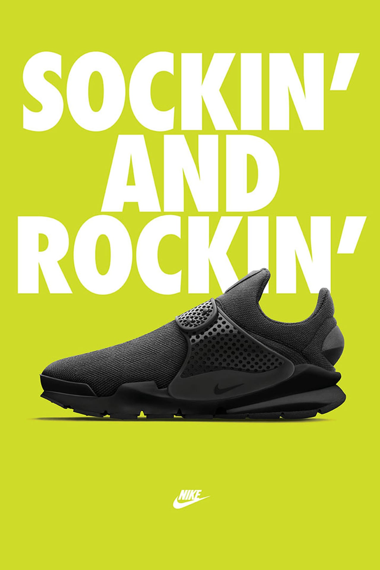 Women s Nike Sock Dart Black Volt Nike SNKRS