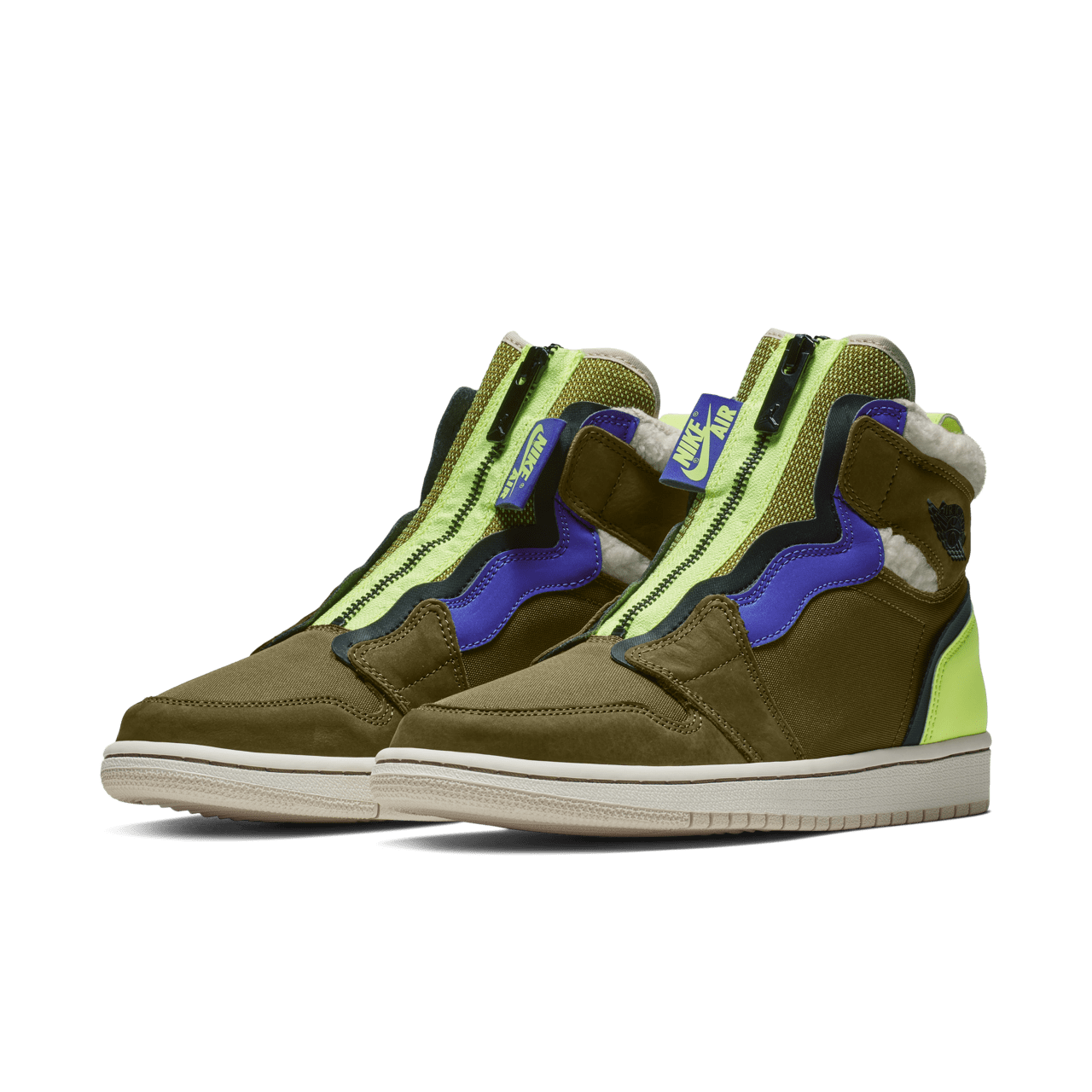 Women s Air Jordan 1 High Zip Olive Flak Volt Glow Beach Release Date. Nike SNKRS