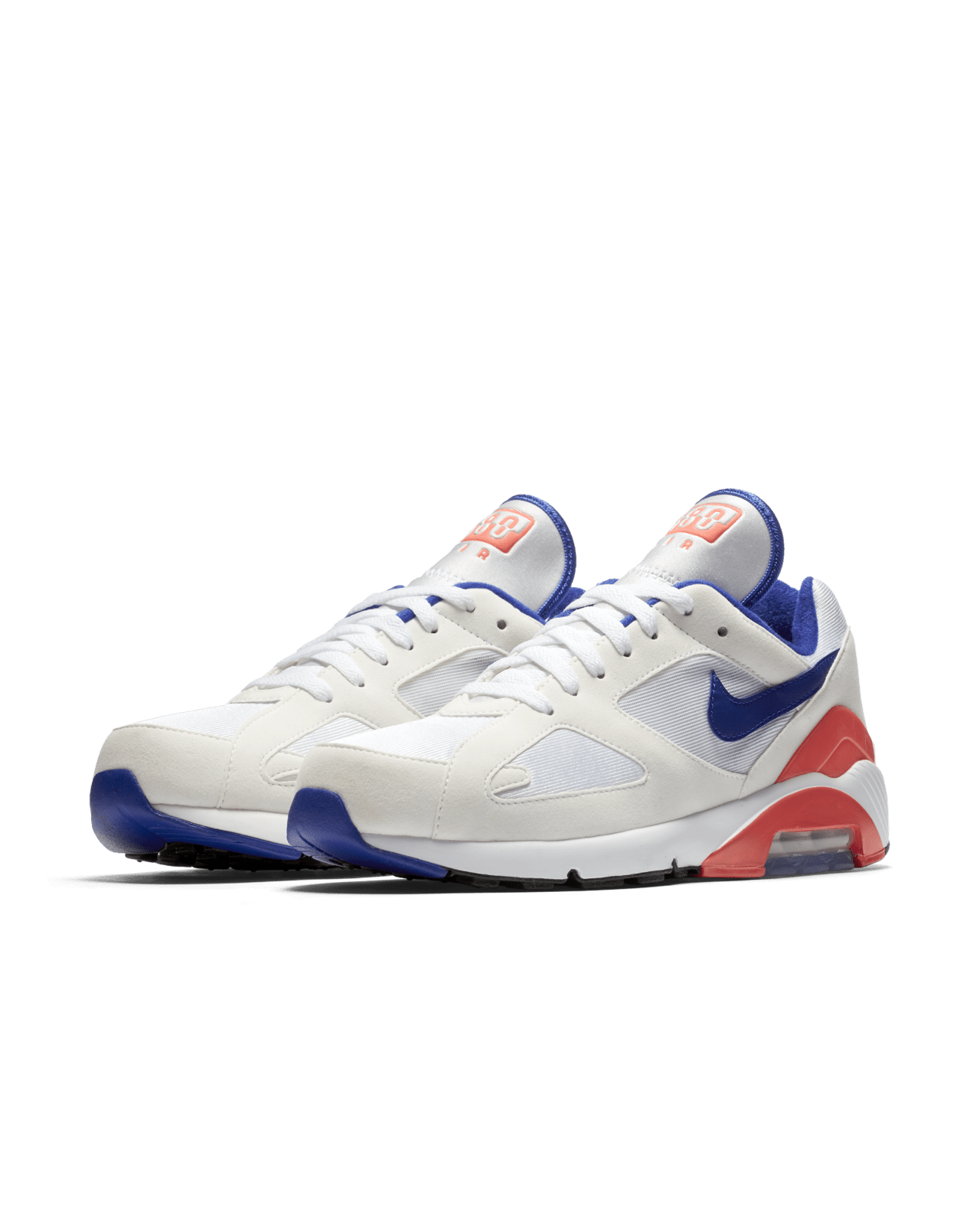 Air Max 180 White Ultramarine Solar Red Release Date. Nike SNKRS