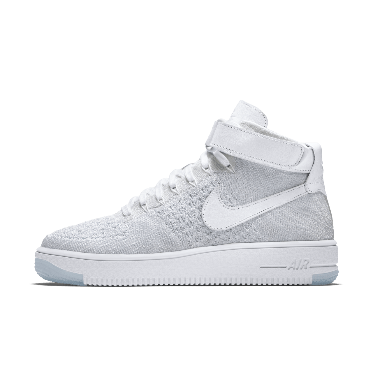 Nike air force one flyknit white best sale