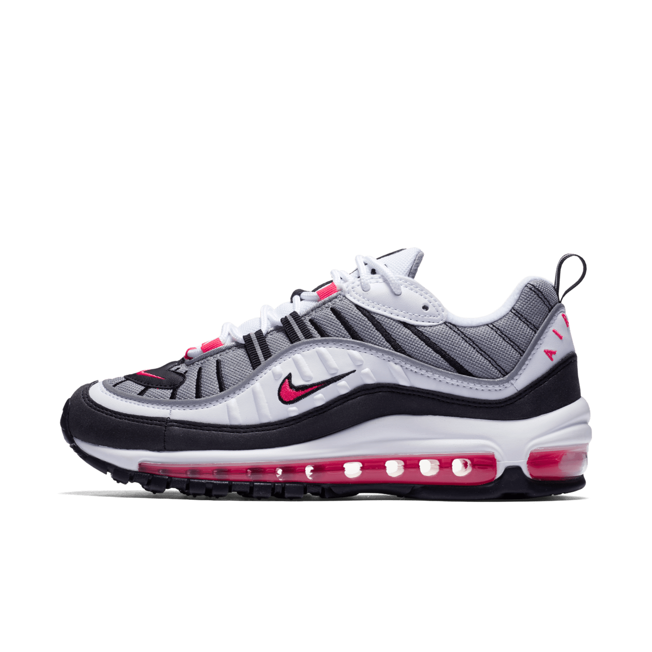 Date de sortie de la Nike Air Max 98 White Solar Red Reflect Silver pour Femme. Nike SNKRS