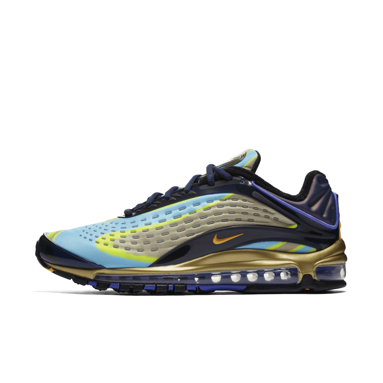 Nike Air Max Deluxe Midnight Navy Laser Orange Persian Violet Erscheinungsdatum. Nike SNKRS