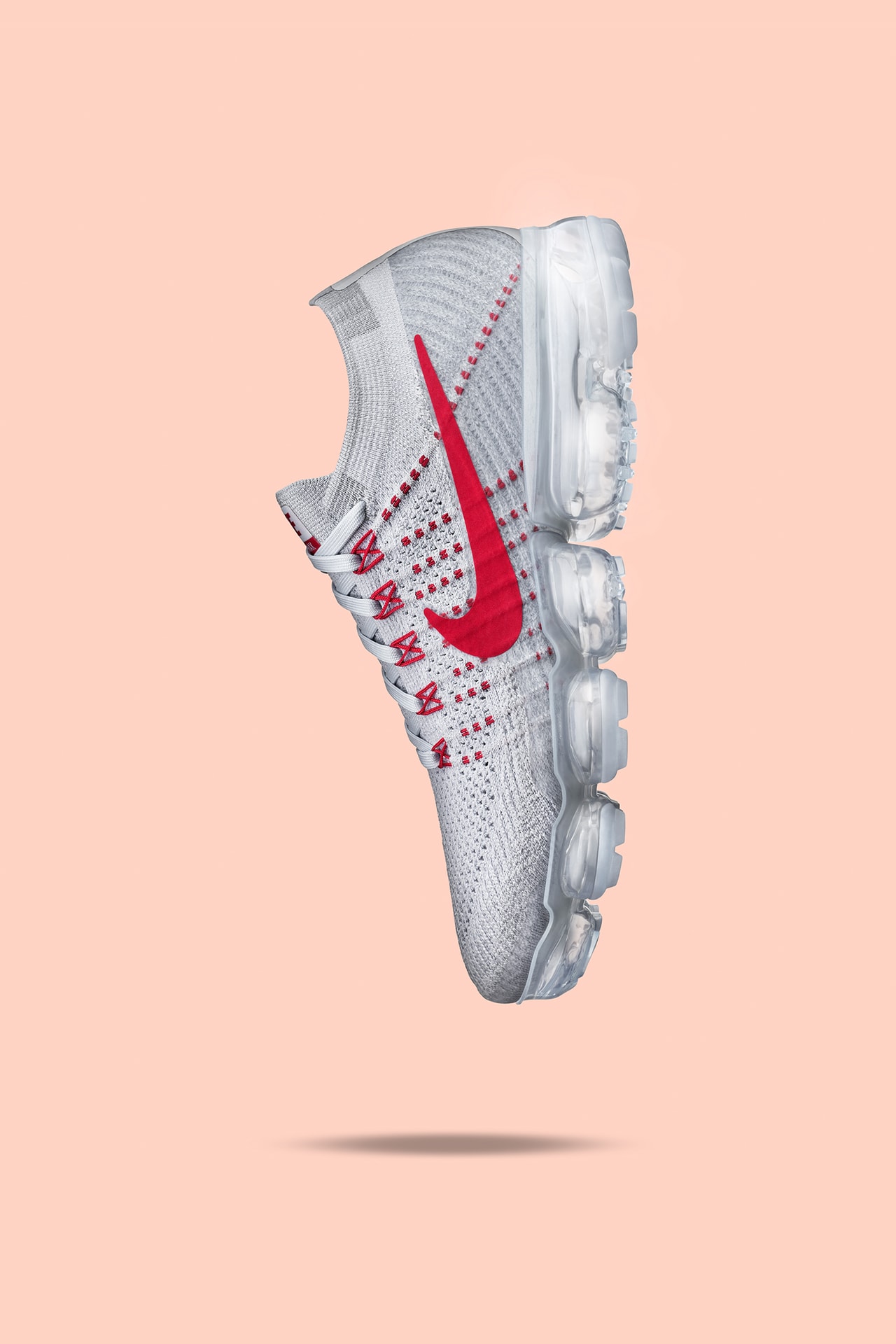 Nike Air VaporMax Pure Platinum University Red Nike SNKRS