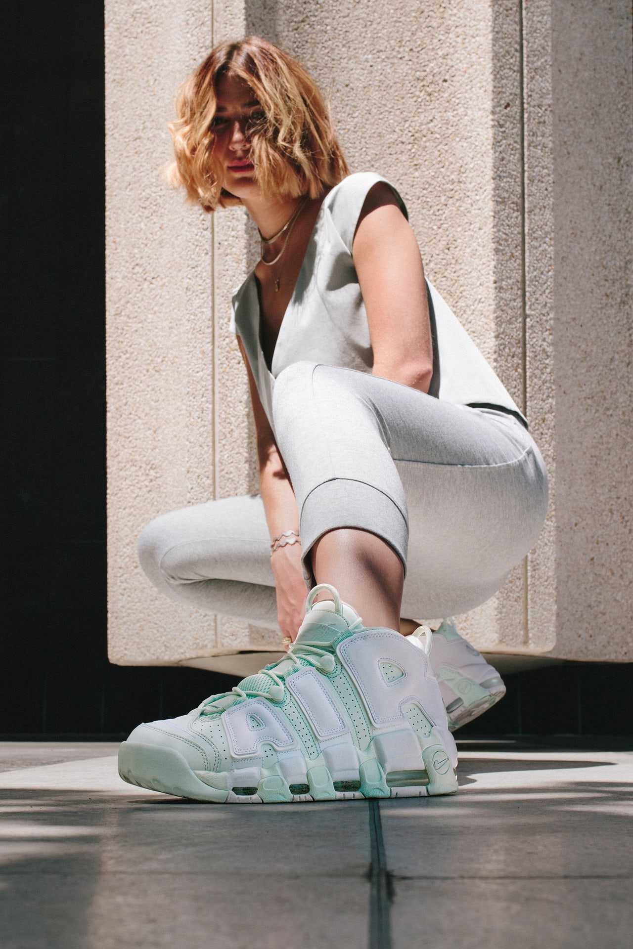 Women's Nike Air More Uptempo 'Barely Green & White'