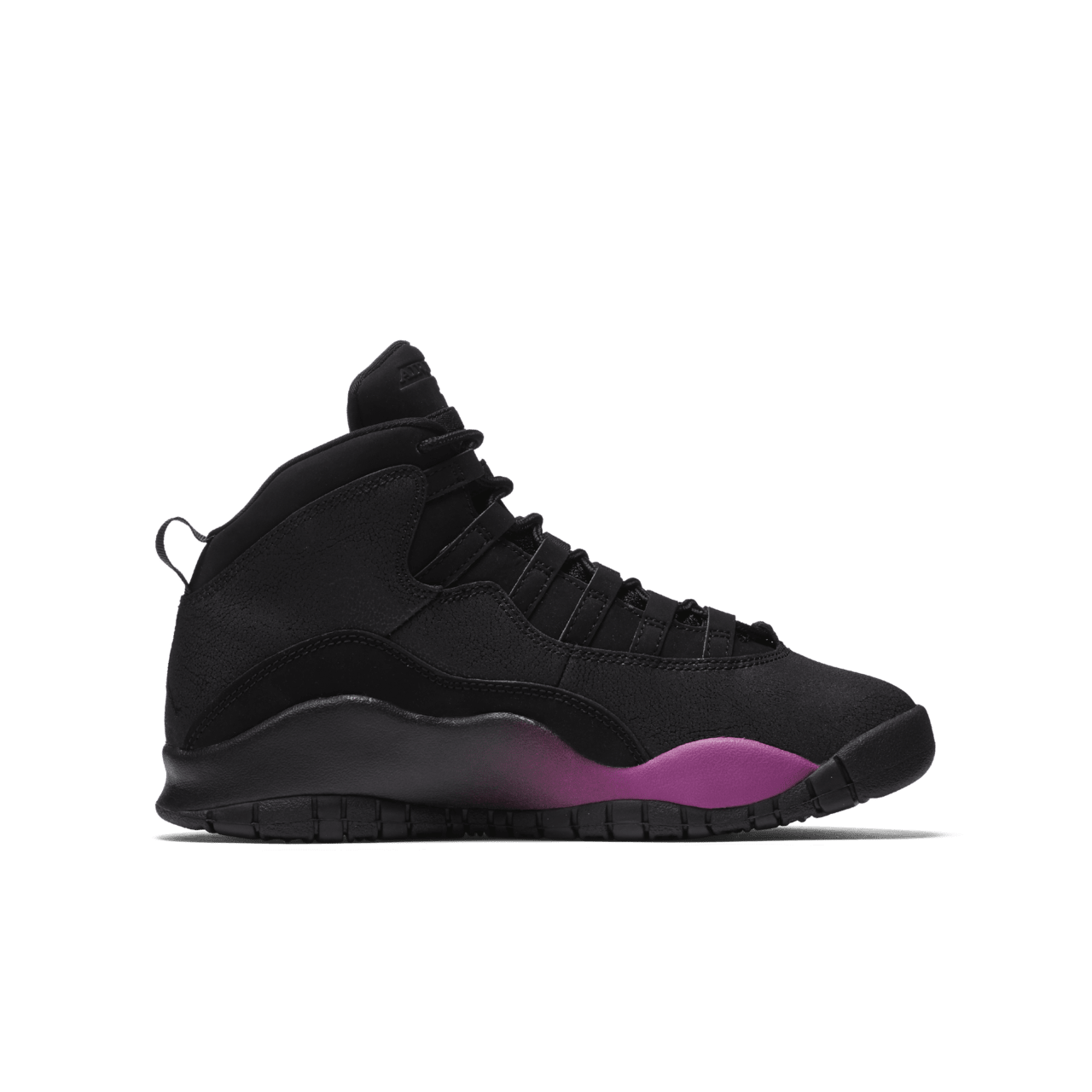 Black and purple jordan 10 online