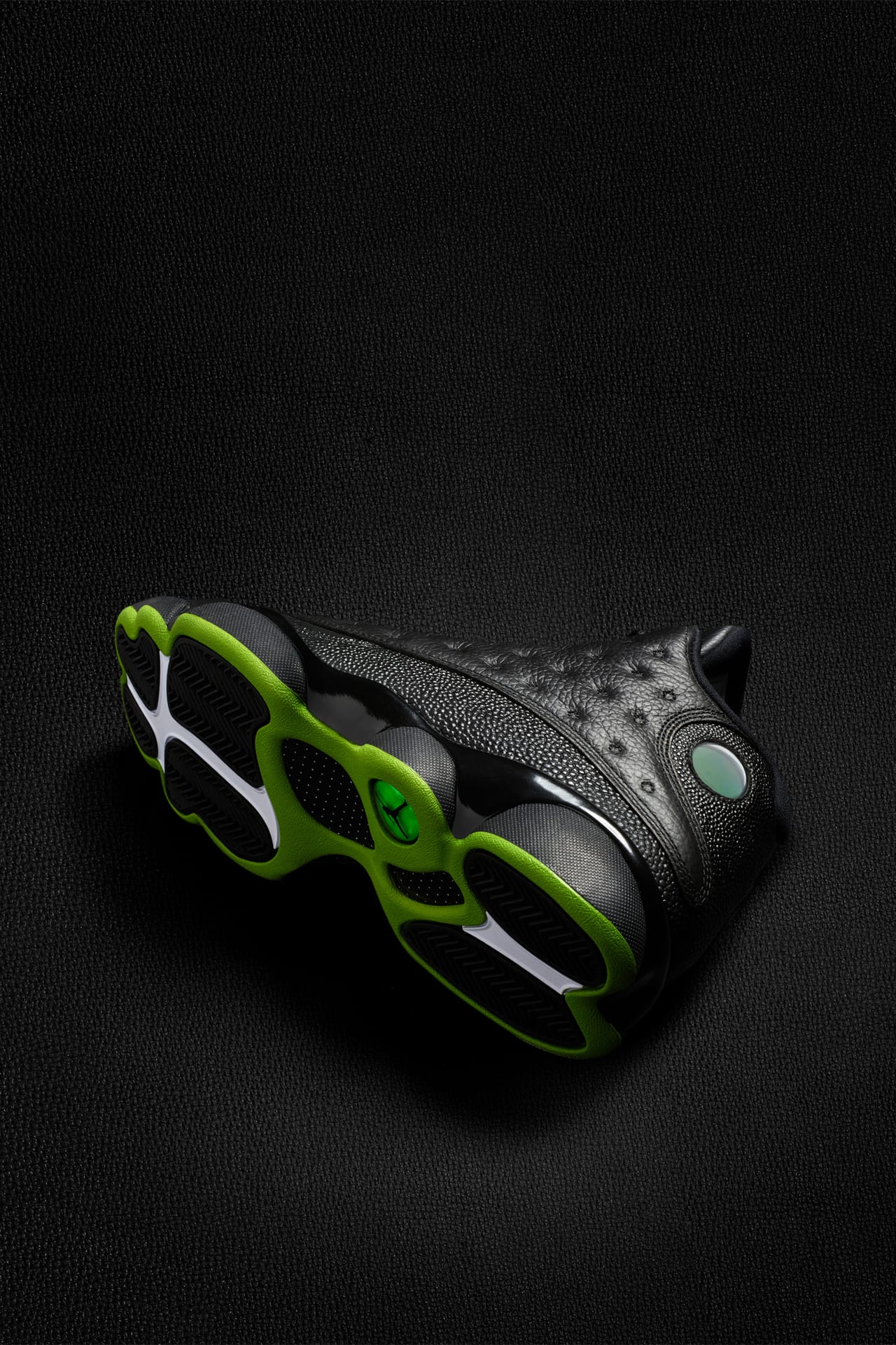 Jordan 13 retro black green on sale