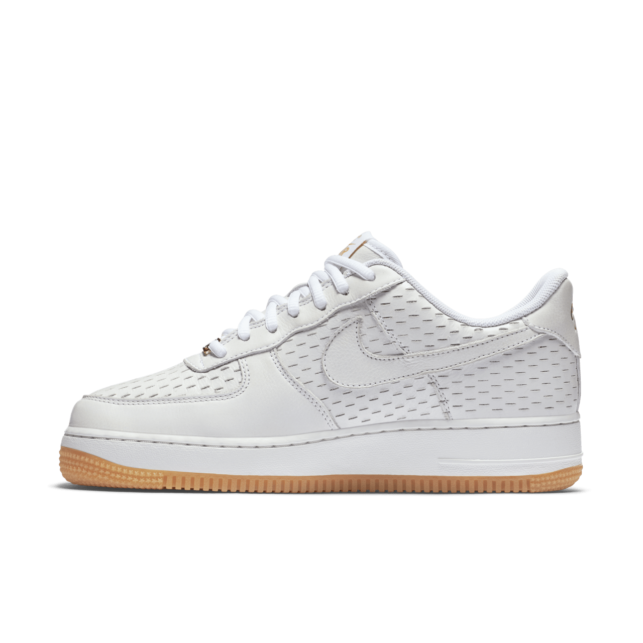 Nike air force 1 07 women's white and gold best sale