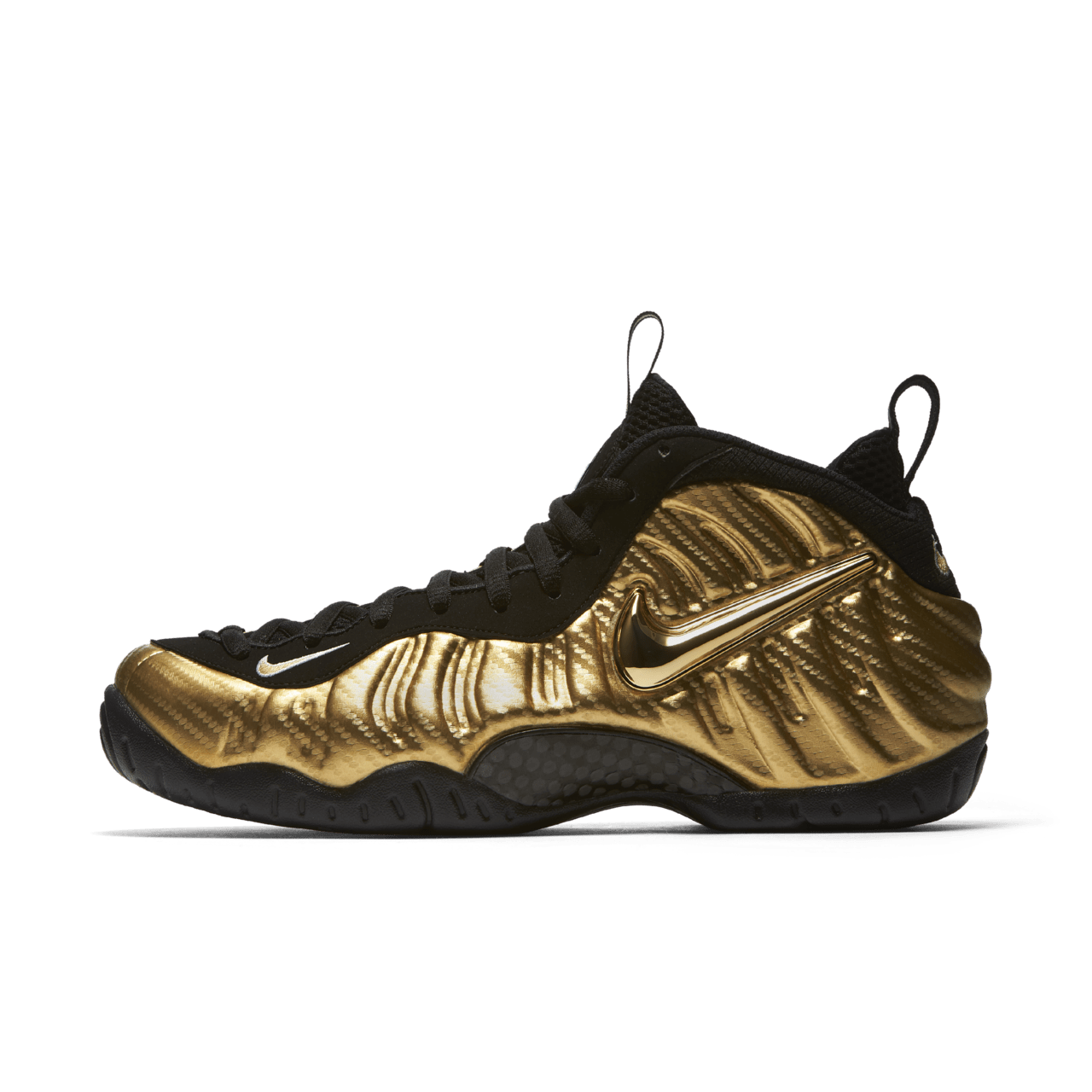 Nike foamposite gold metallic on sale