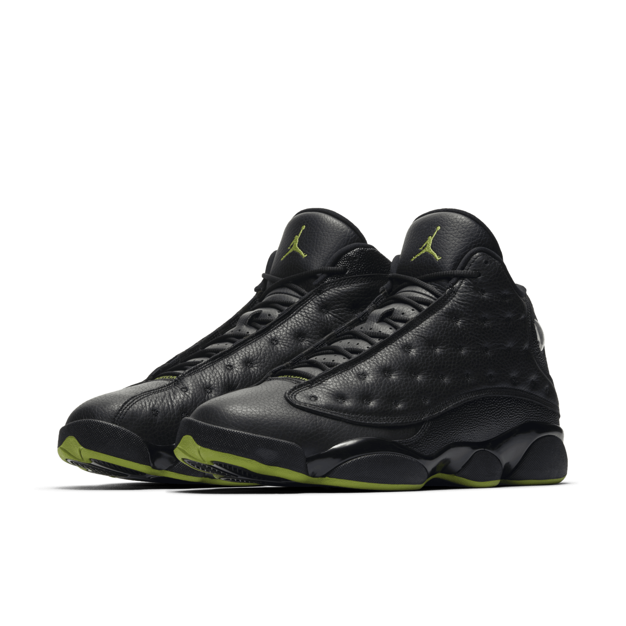 Jordan 13 black altitude green on sale