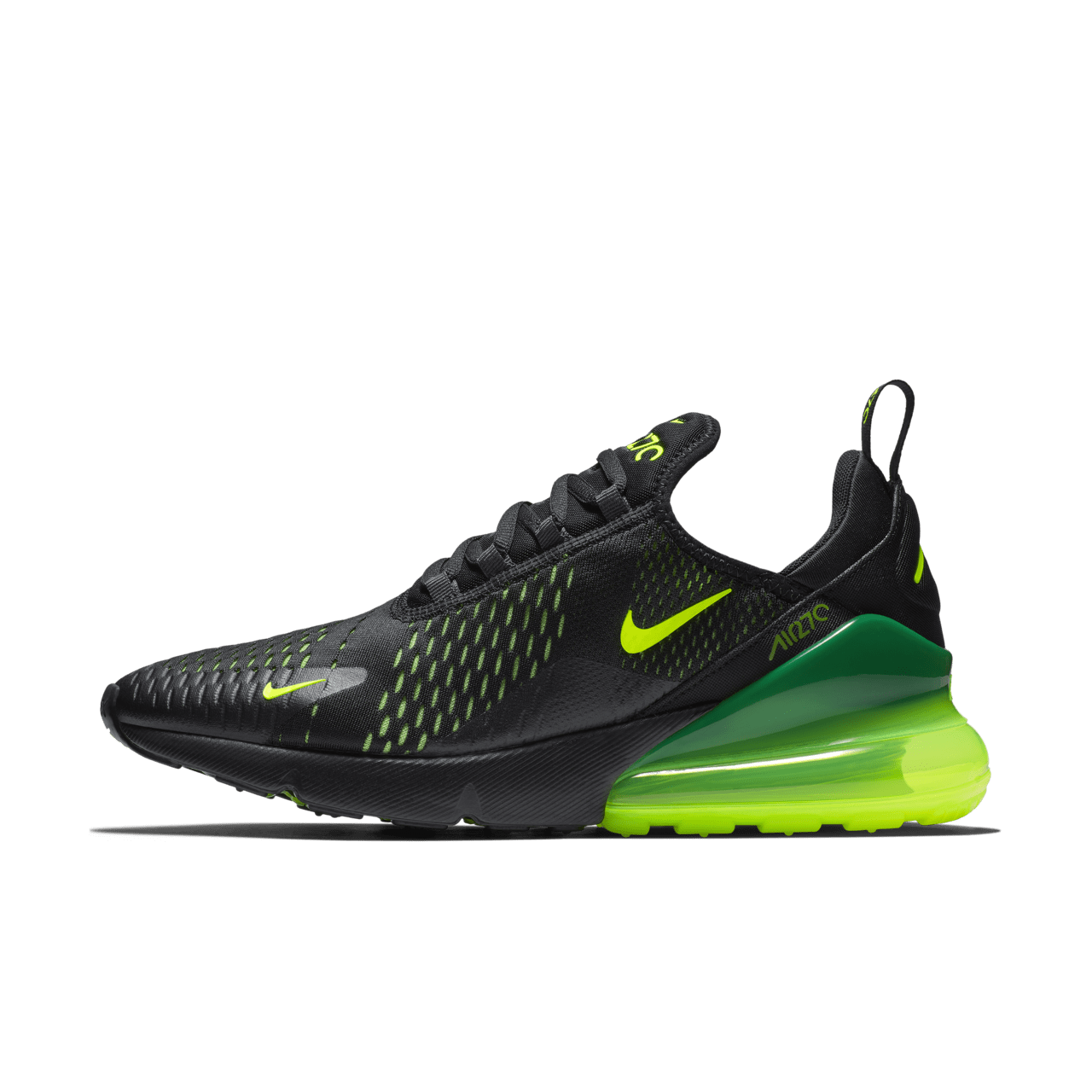 270 Volt and Black and Oil Grey Nike SNKRS