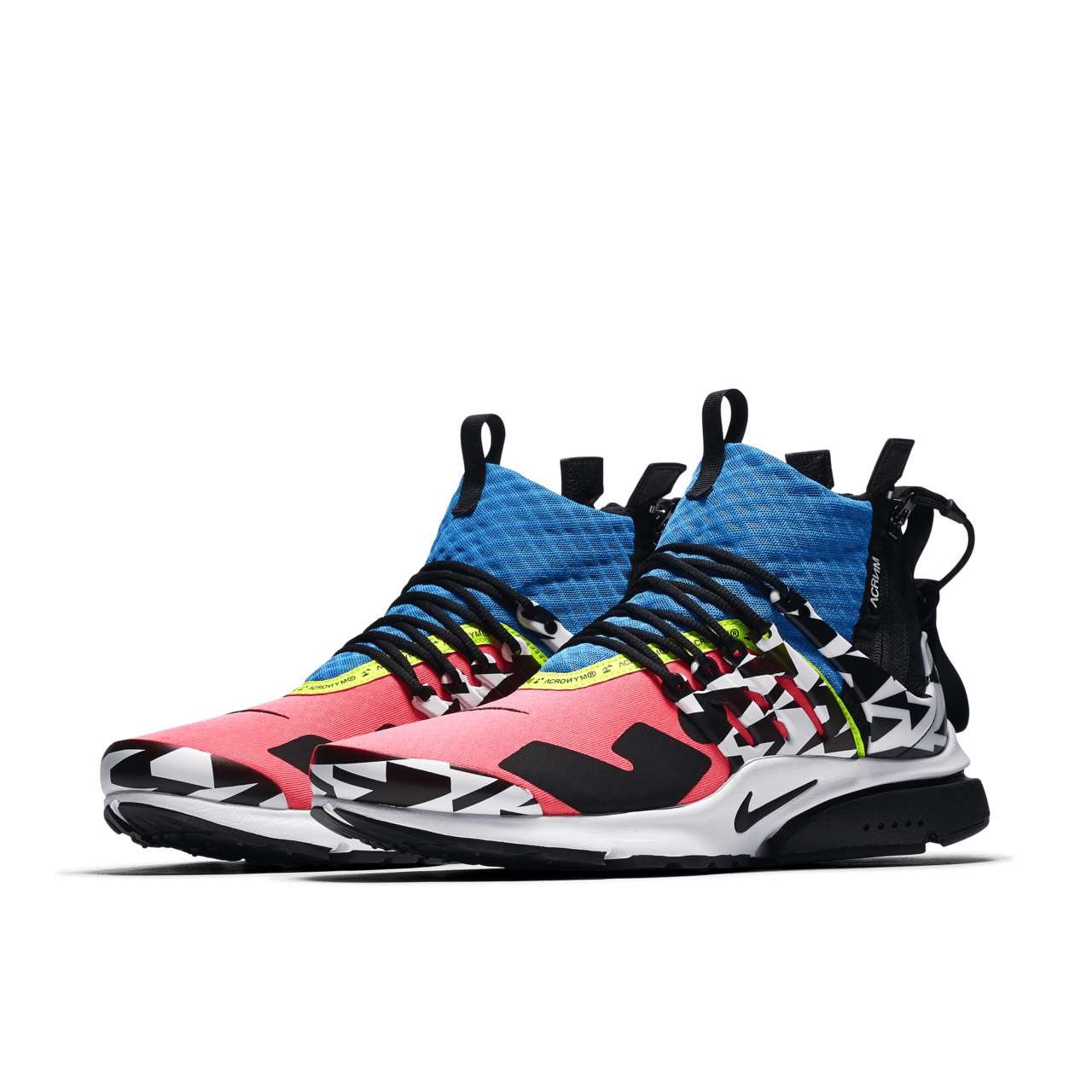 NIKE MID X Racer Pink and Black and Photo Blue AH7832 600 PRESTO X ACRONYM Nike SNKRS