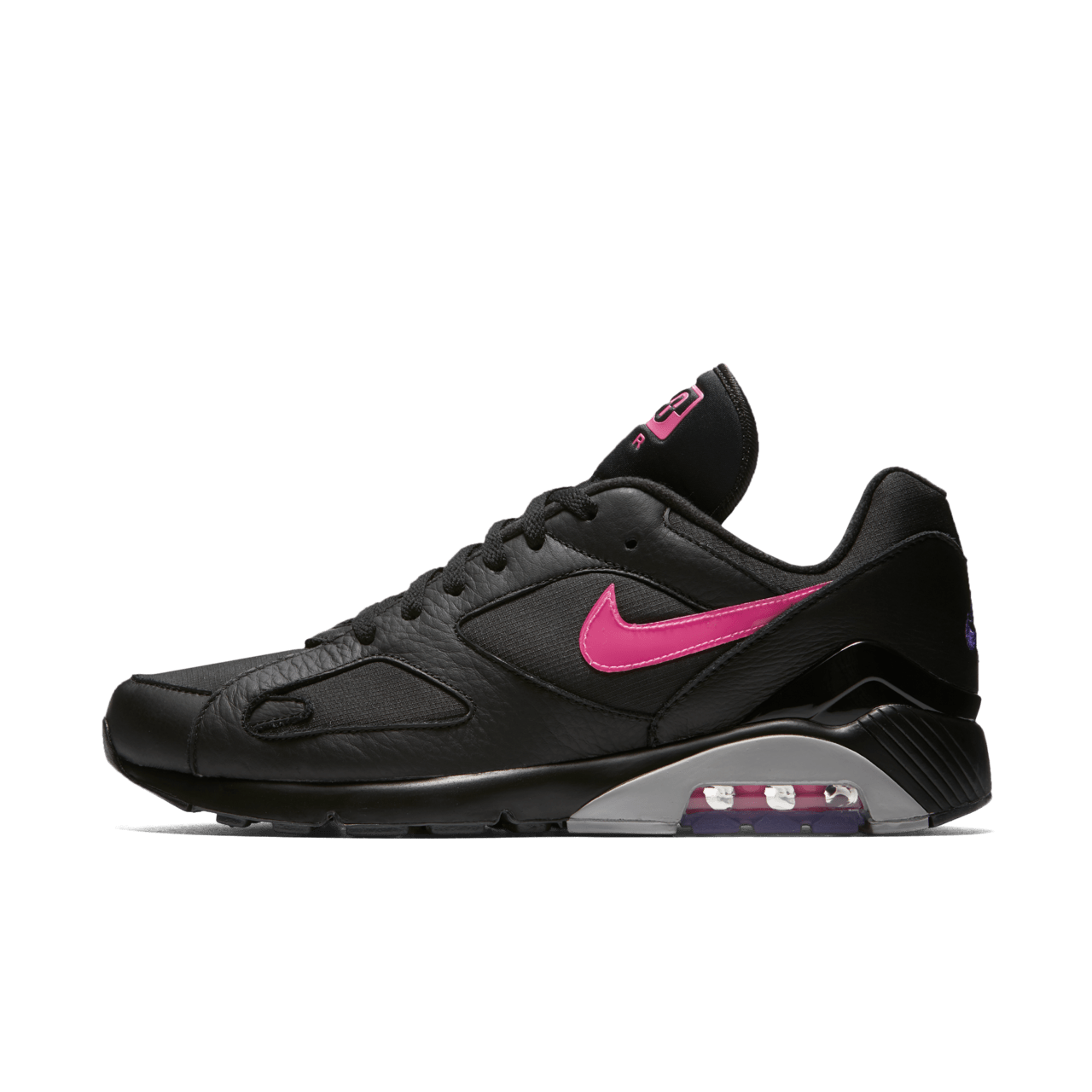 Black and pink air max 180 on sale