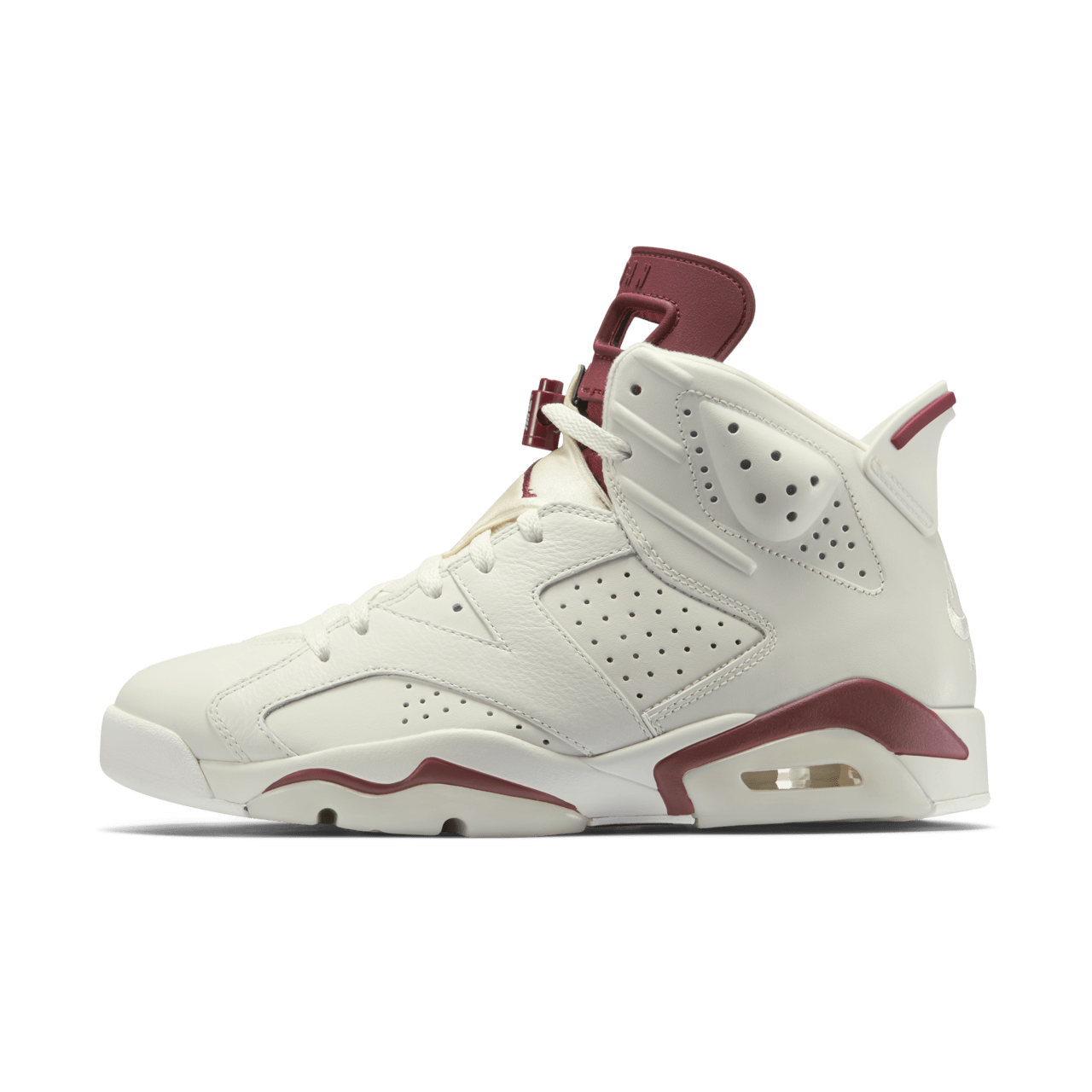 Jordan 6 white and maroon on sale